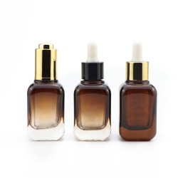 Cosmetics-Bottle 50ml square essence serum glass bottle with dropper