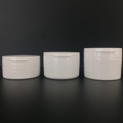 Cosmetics-bottle 50g 80g 100g plastic jar with flip top cap