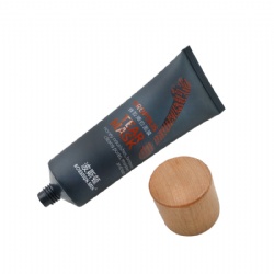 cosmetics-bottle PE custom tube wooden transfer screw cap