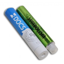 cosmetics-bottle D32 aluminum tubes cap are flush  to the aluminum tube