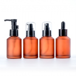 cosmetics-Bottle 60ml Wine red frosting glass bottle
