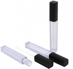 Cosmetics-bottle 5 ML Clear empty Refillable Reusable Lip Gloss Tubes with Brush Applicator Rubber Stoppers