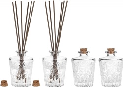 cosmetics-bottle vintage diffuser glass bottle with Corked Lids
